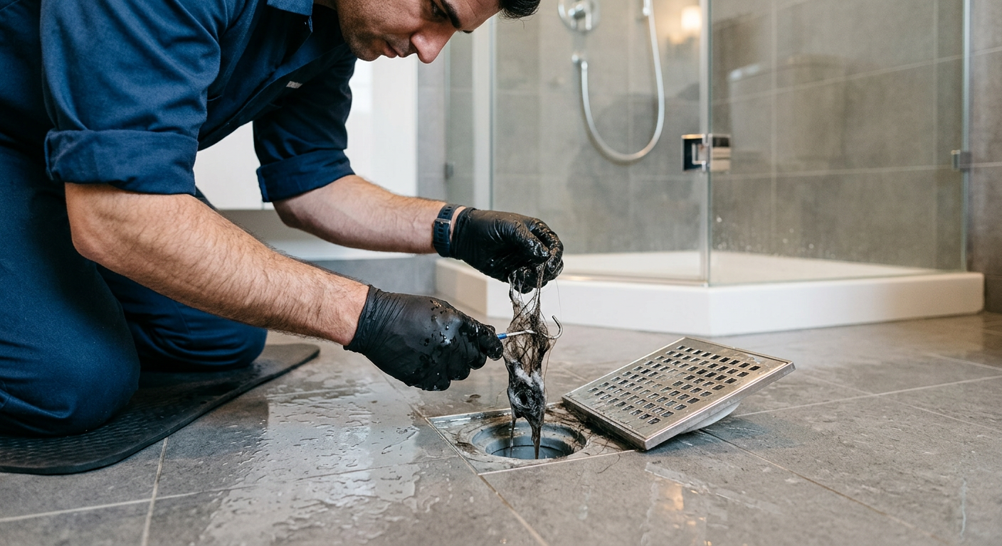 Débouchage de douche bouchée par un plombier à Suresnes 92