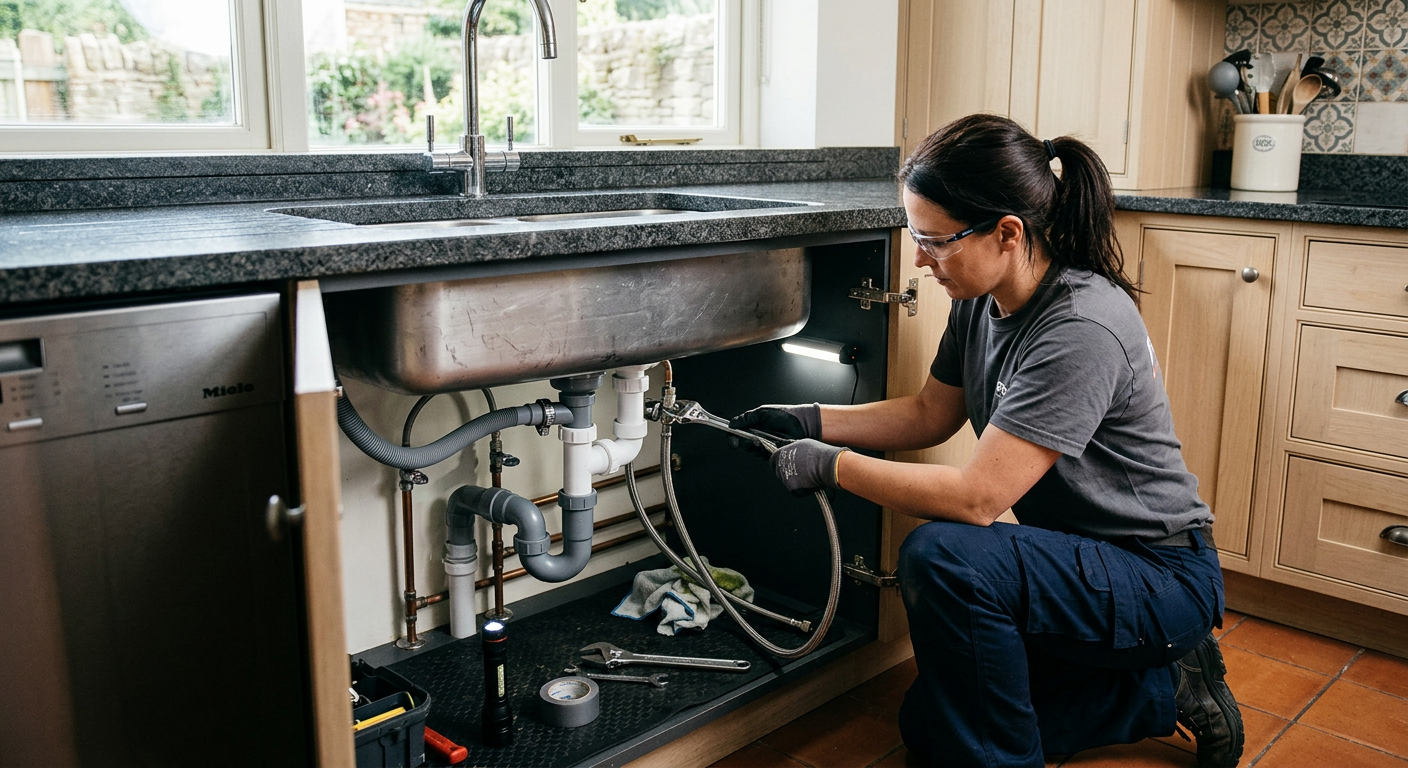 Installation plomberie cuisine avec pose d'évier à Suresnes 92