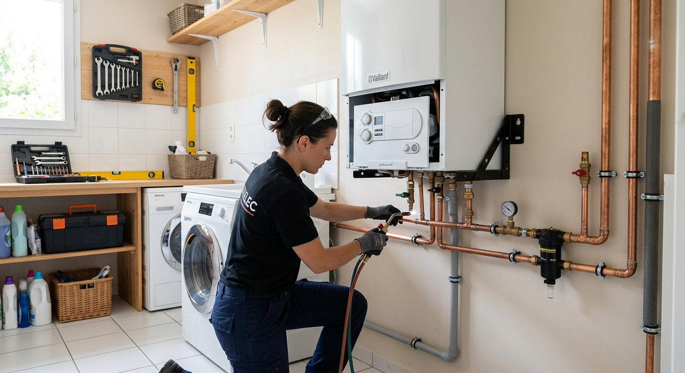 Remplacement de chaudière à condensation par un chauffagiste à Suresnes
